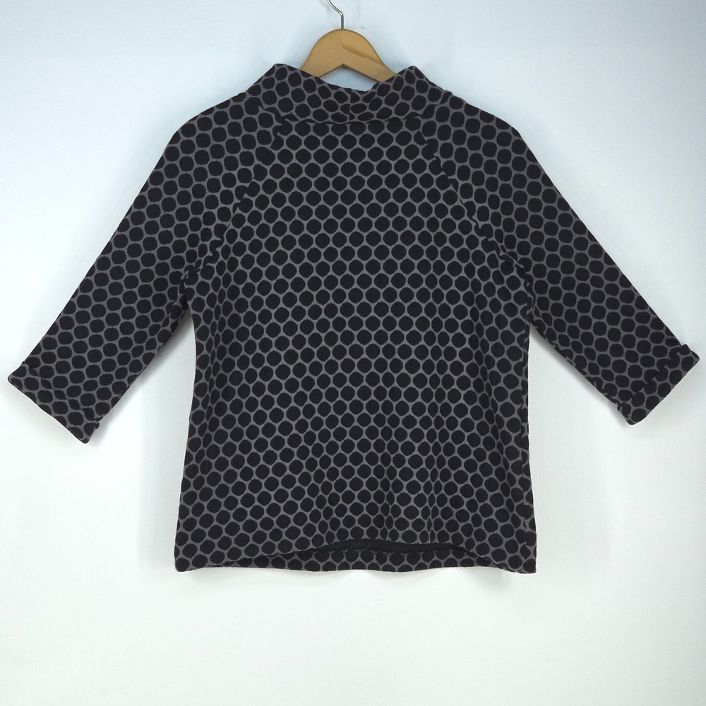 Boden Polka Dot Knit Sweater Womens 12 Preppy Retro Mod Office Old Money Quiet - Picture 2 of 16